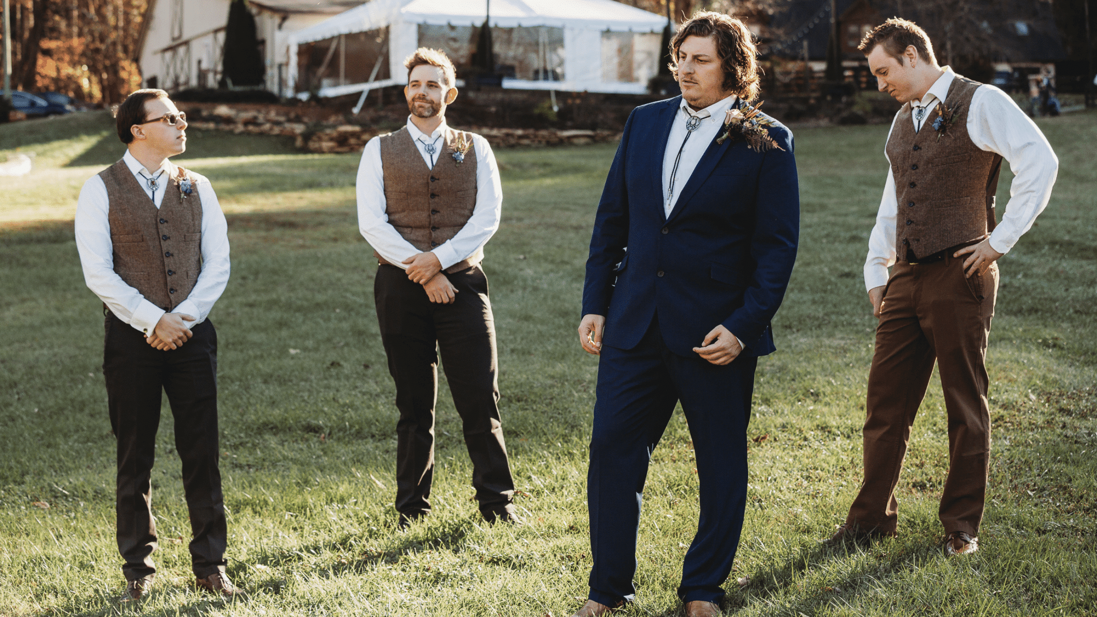 Boho Glam Groomsmen Attire