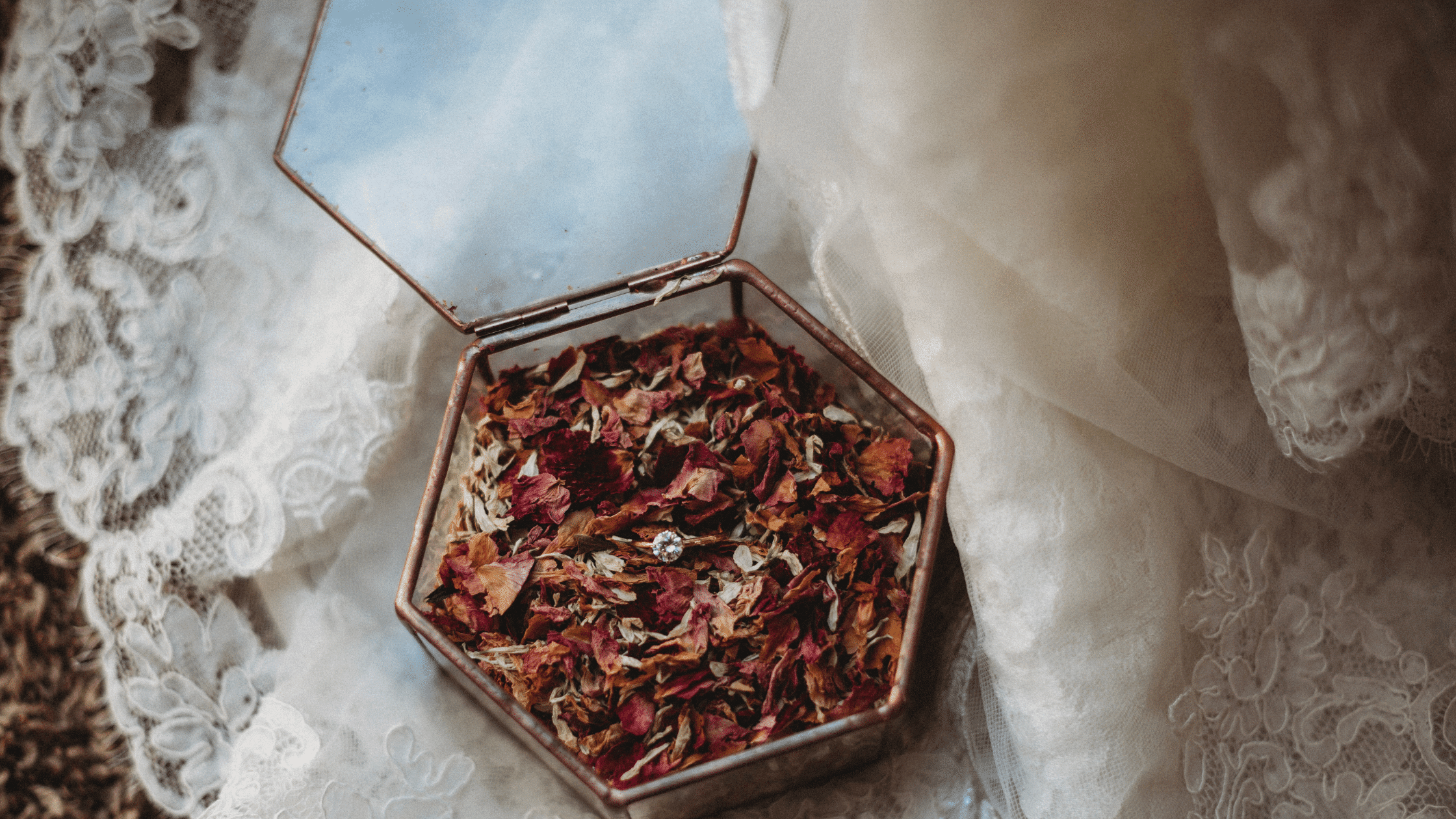 Boho Glam Wedding Ring Bearer Box